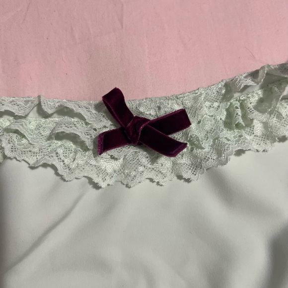 Kimchi Blue light green bow bustier top - Picture 3 of 4